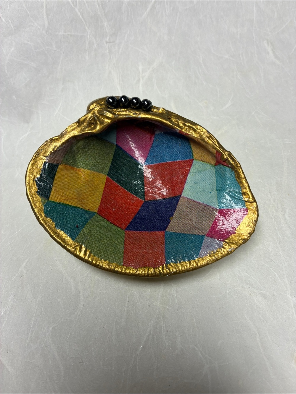Colorblock Enamel Statement Brooch - Multicolor
